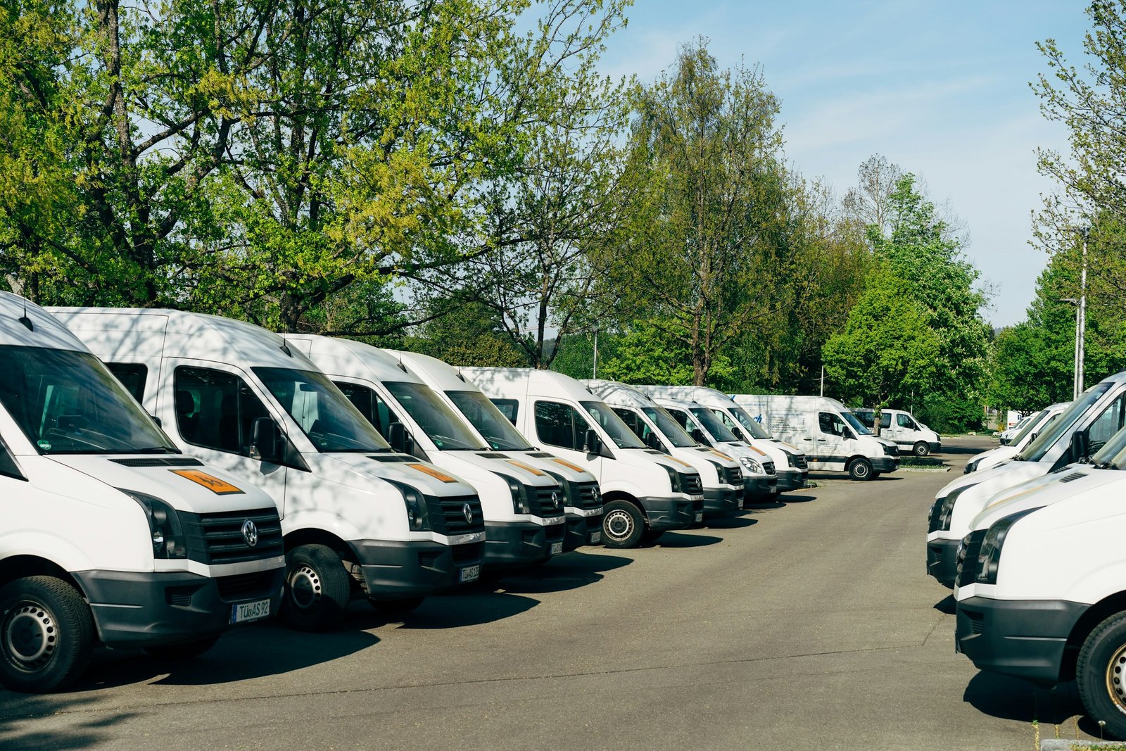 Commercial delivery vans representing regional distribution